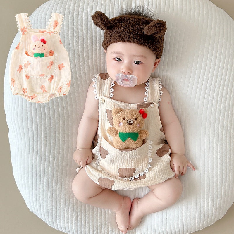 Baby Gauze Triangle Romper: The Perfect Summer Outfit for Your Little One